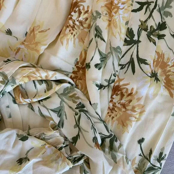 Reformation Gloria Midi Dress Size 2 Honeyglow Yellow Floral - Picture 10 of 13